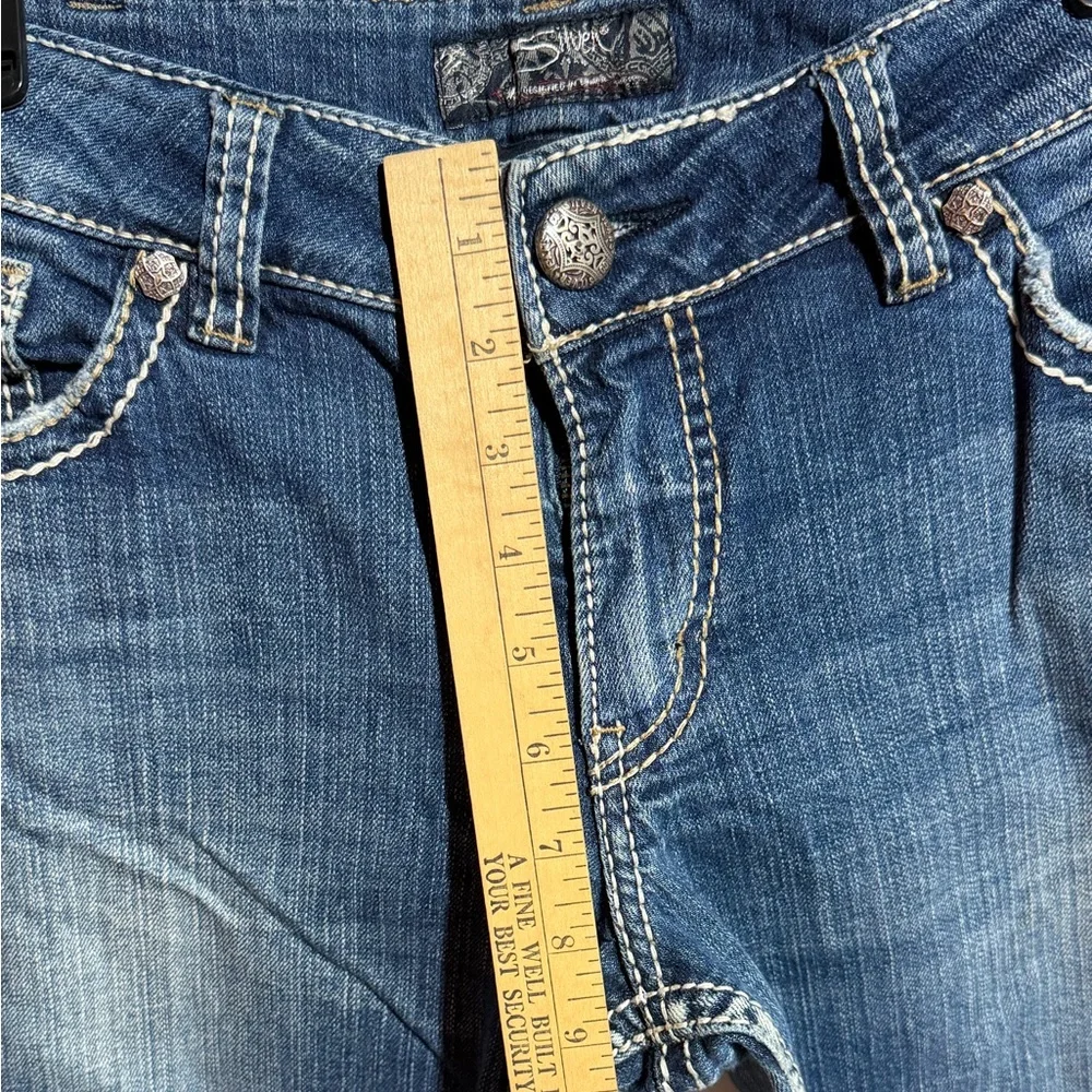 Silver Suki Jeans Women's Flare Blue Denim Size 33x28 - Picture 3 of 10